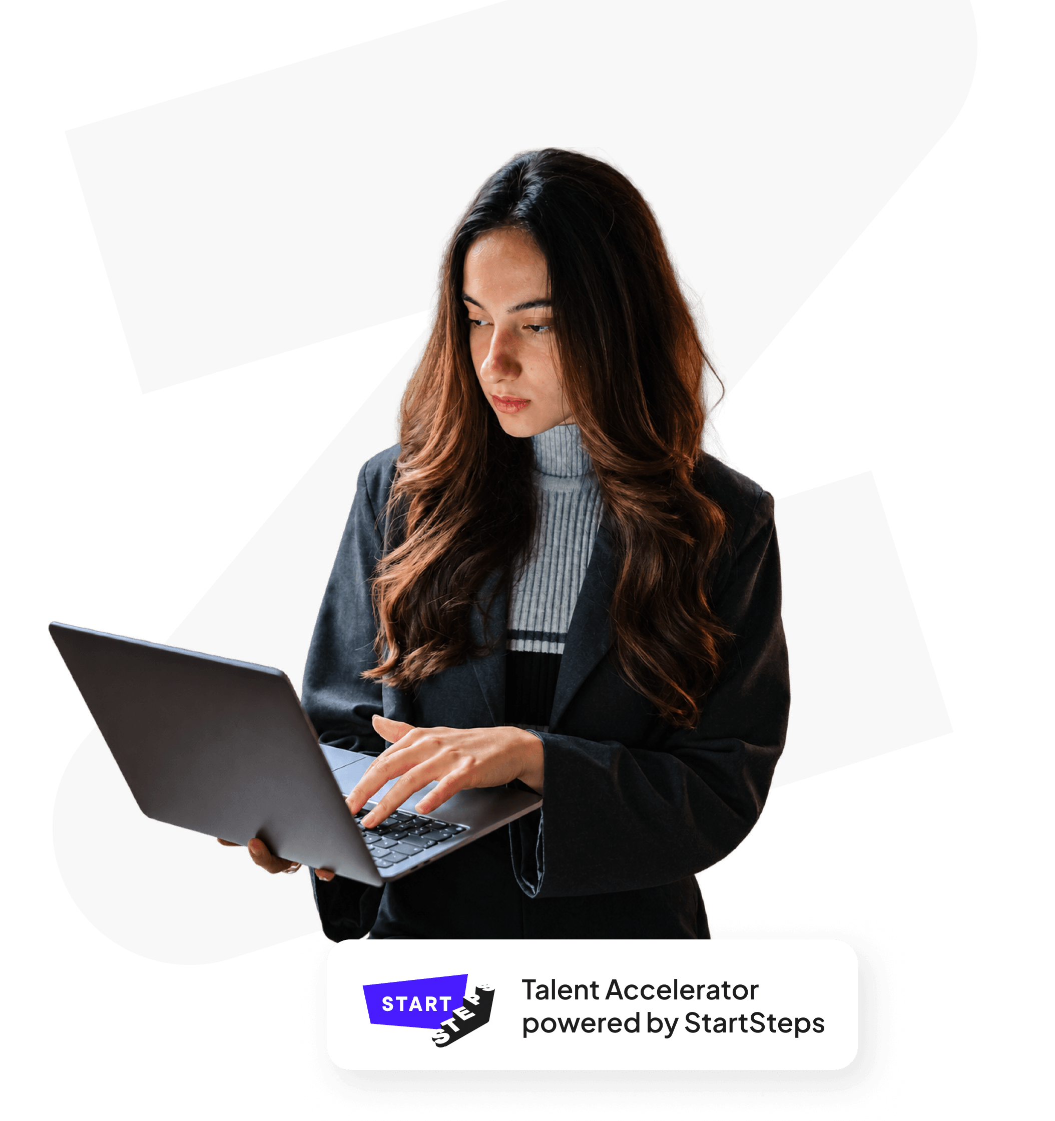Learner working on a laptop